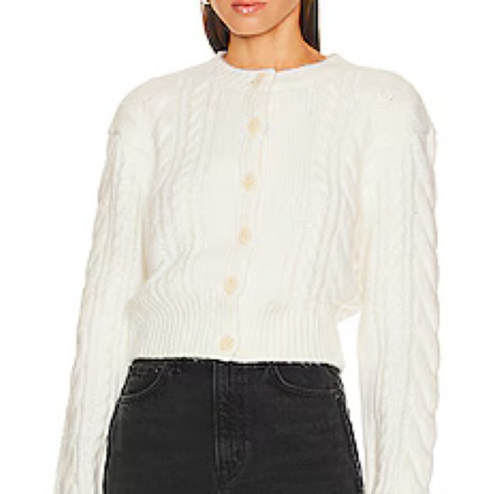 Helsa Lamis Cream Ivory Cardigan Sweater